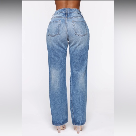 Womens New Fashion Nova About That Time Distressed Boyfriend Jeans - Medium Wash - Picture 4 of 12